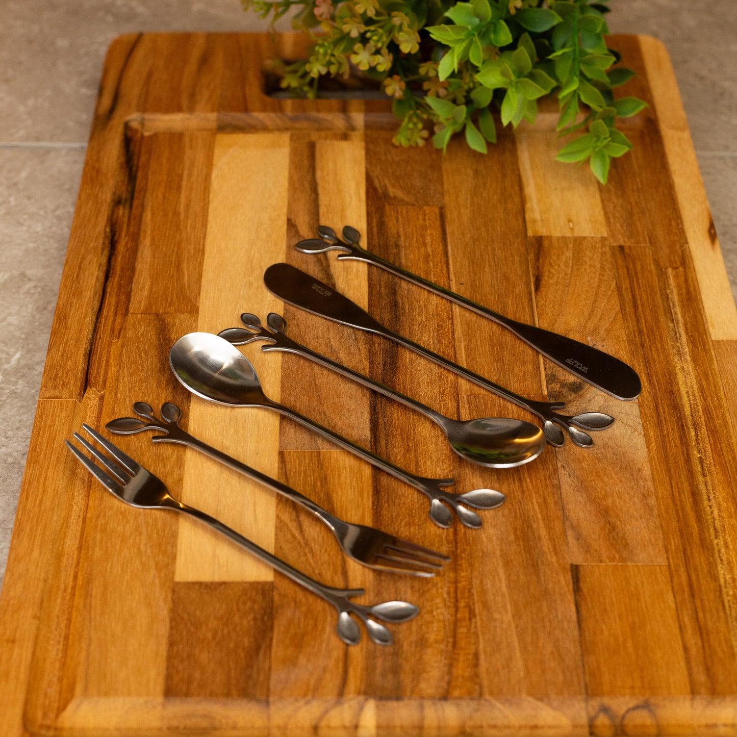 Conjunto Talheres Folha de Prata